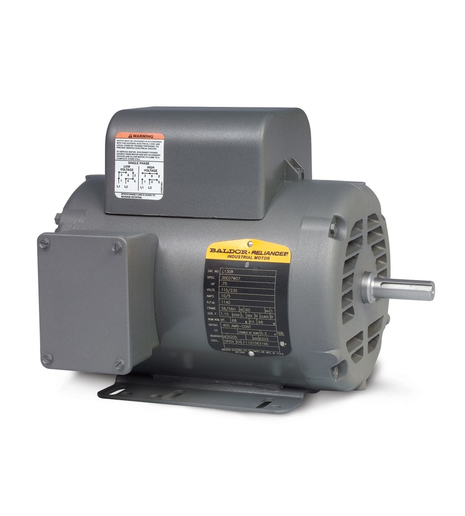 MOTOR 5 HP L1430T 1725REV EJE 1 1/8 BALDOR