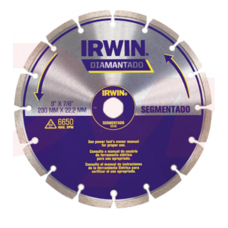 DISCO DIAMANTE 9 DENTADO/LISO/TURBO IRWIN/ALEM