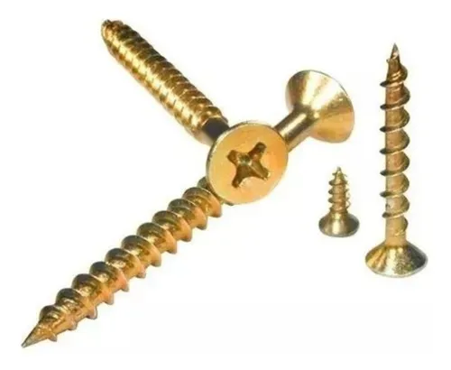TORNILLO 5.0X80 DORADO CH