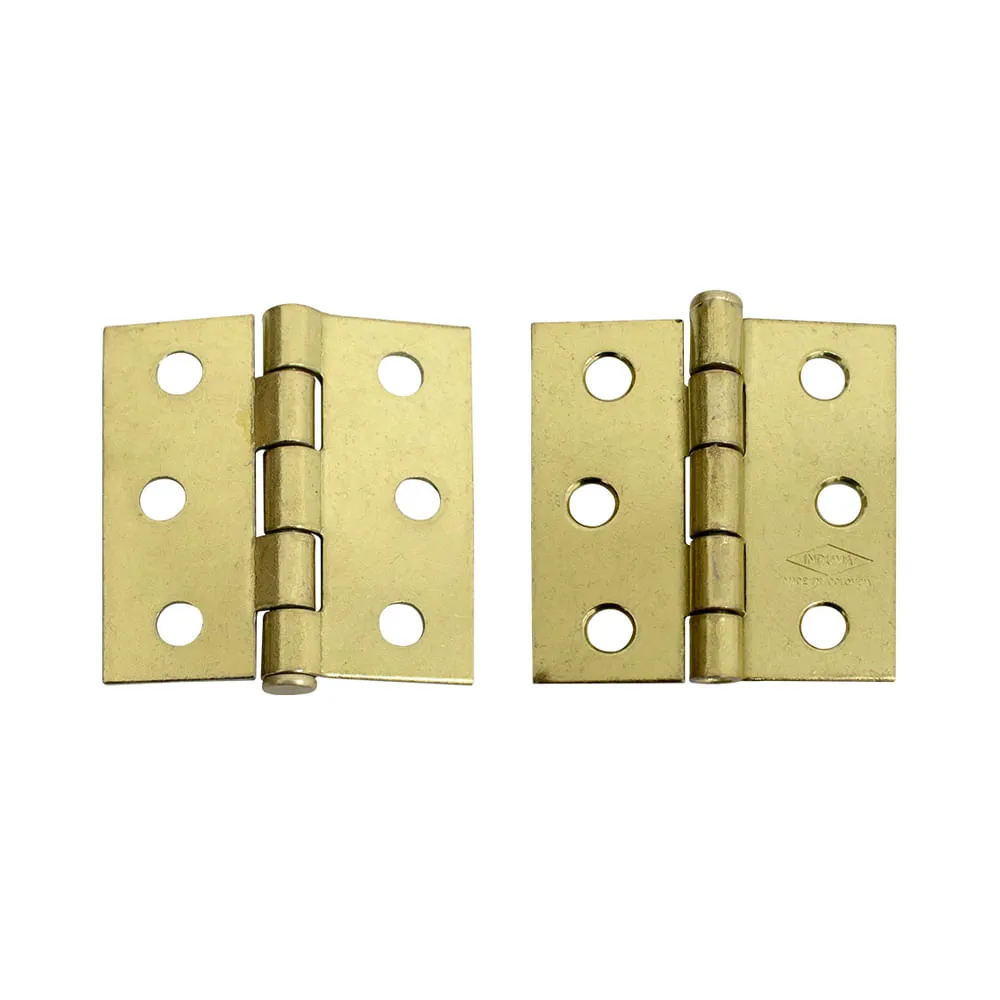 BISAGRA 2 1/2X2 1/2 DORADA INDUMA COL (PAR)