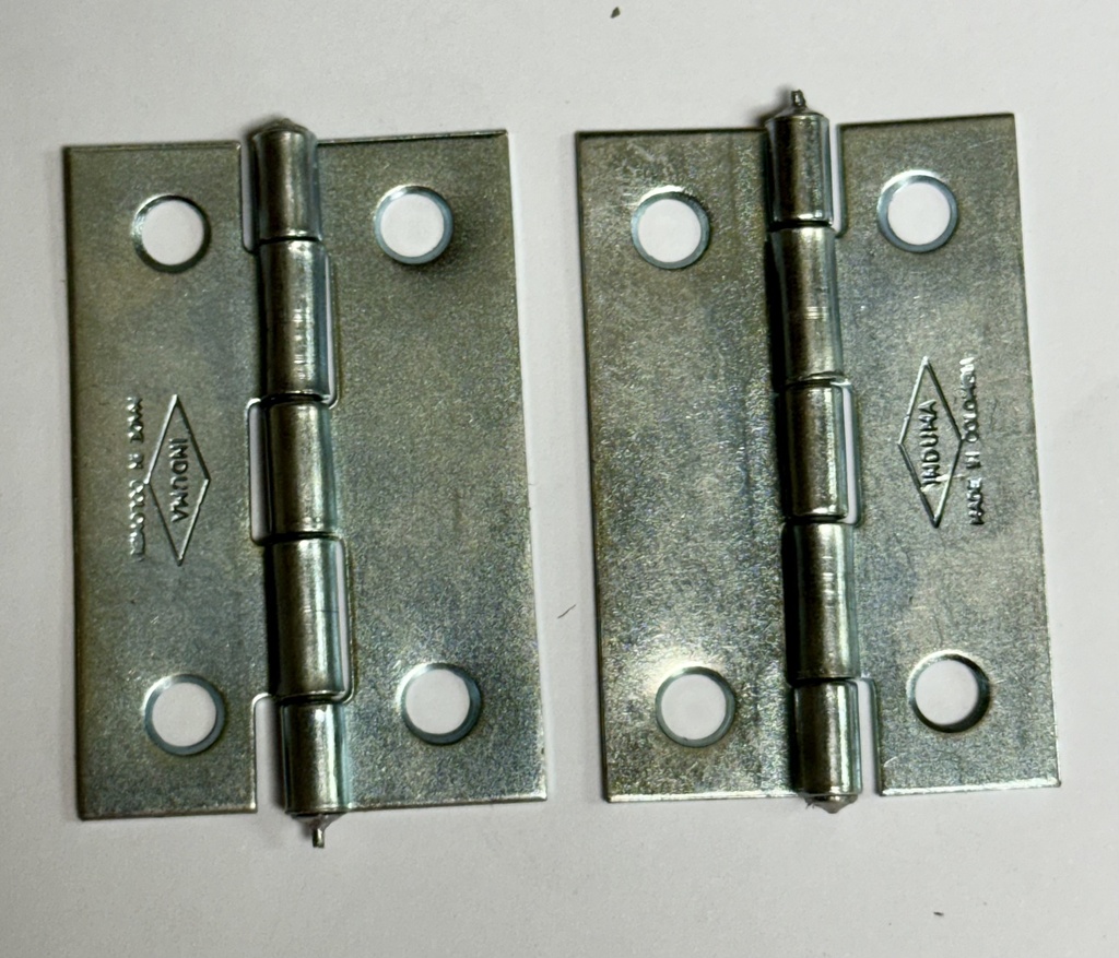 BISAGRA 2 GALVANIZADO PIN FIJO INDUMA COL (PAR)