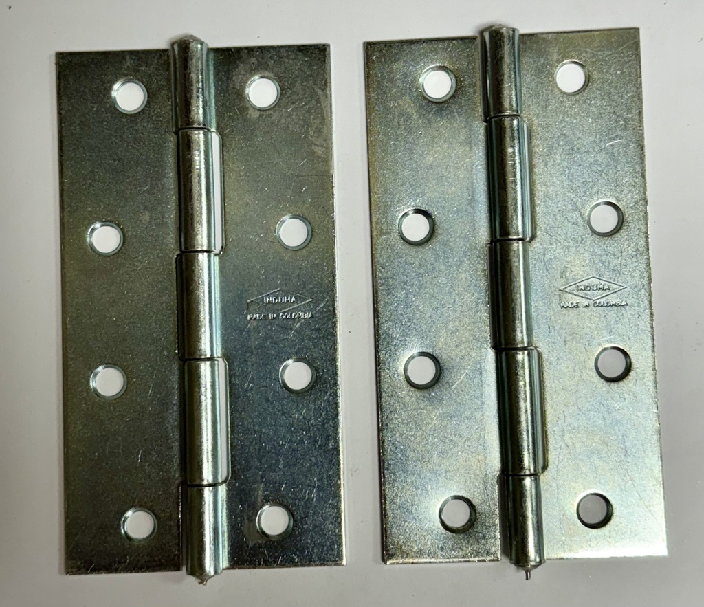 BISAGRA 4 GALVANIZADO PIN FIJO INDUMA (PAR)