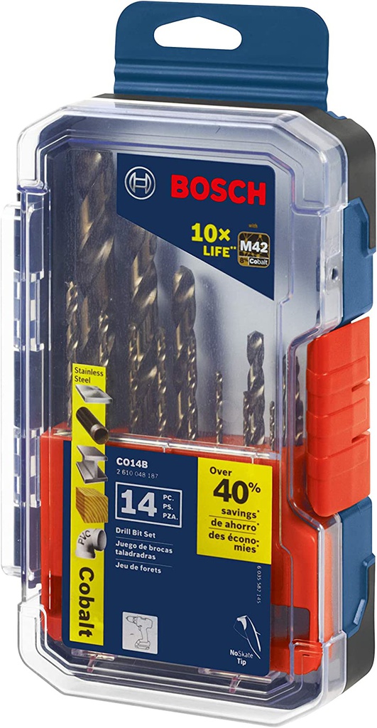JGO BROCA COBALTO 1/16-1/2 14PZ 36879 BOSCH