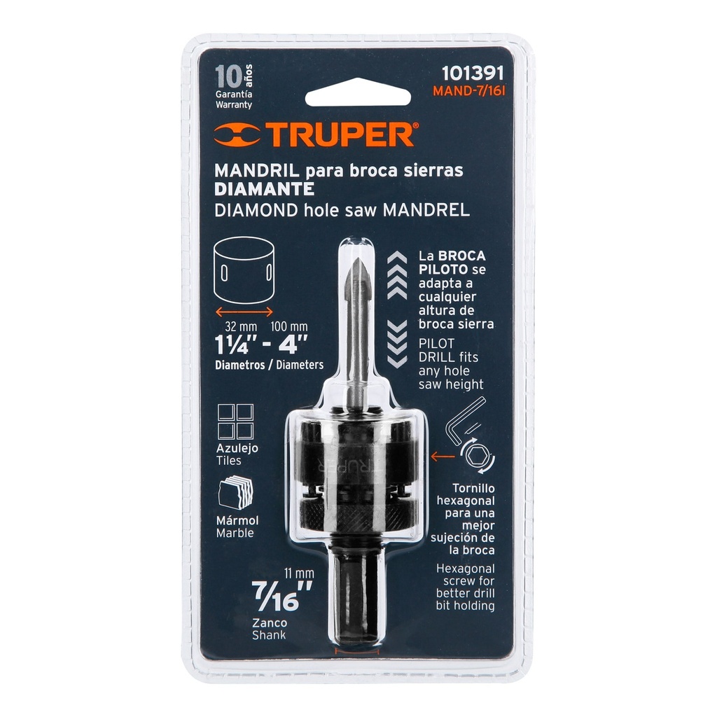 BASE CORTACIRCULO DIAMANTE 1 1/4X4 101391 TRUPER