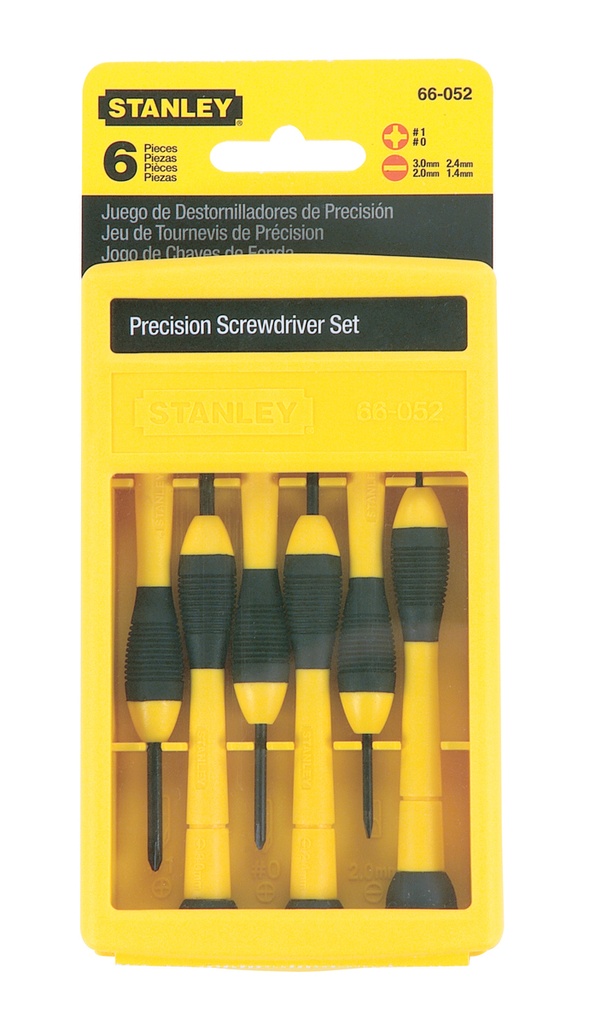 JGO DESARMADORES PRECISION JOYERO 6PZ 66-052 STANLEY