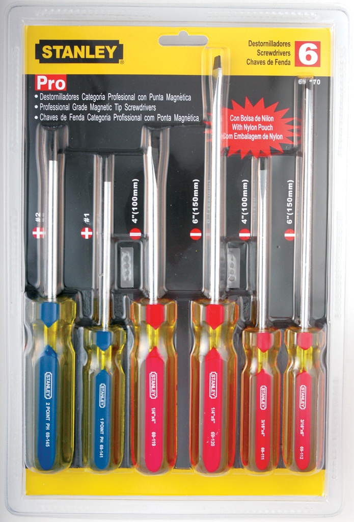 JGO DESARMADORES 6PZS STHT69170 STANLEY PRO