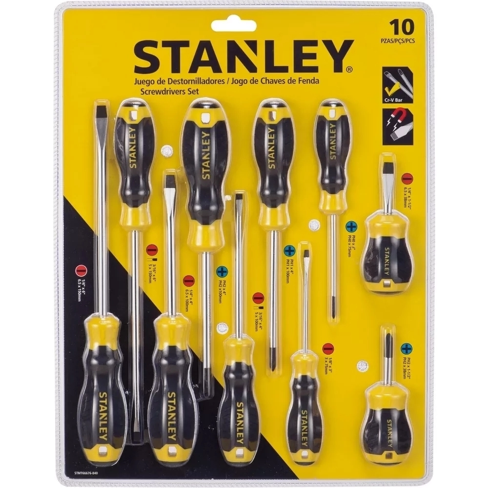 JGO DESARMADORES 10PZS STMT66676-840 STANLEY