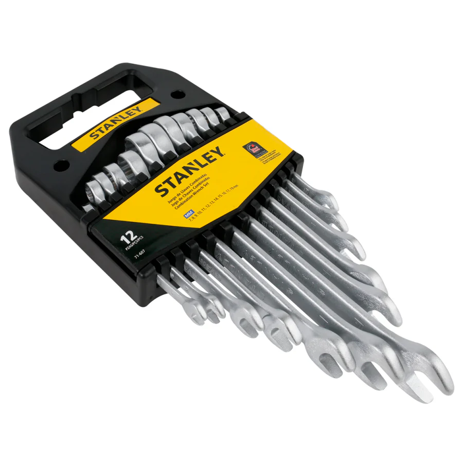 JGO LLAVES C/C 7-19MM 12PTS 71-607 STANLEY