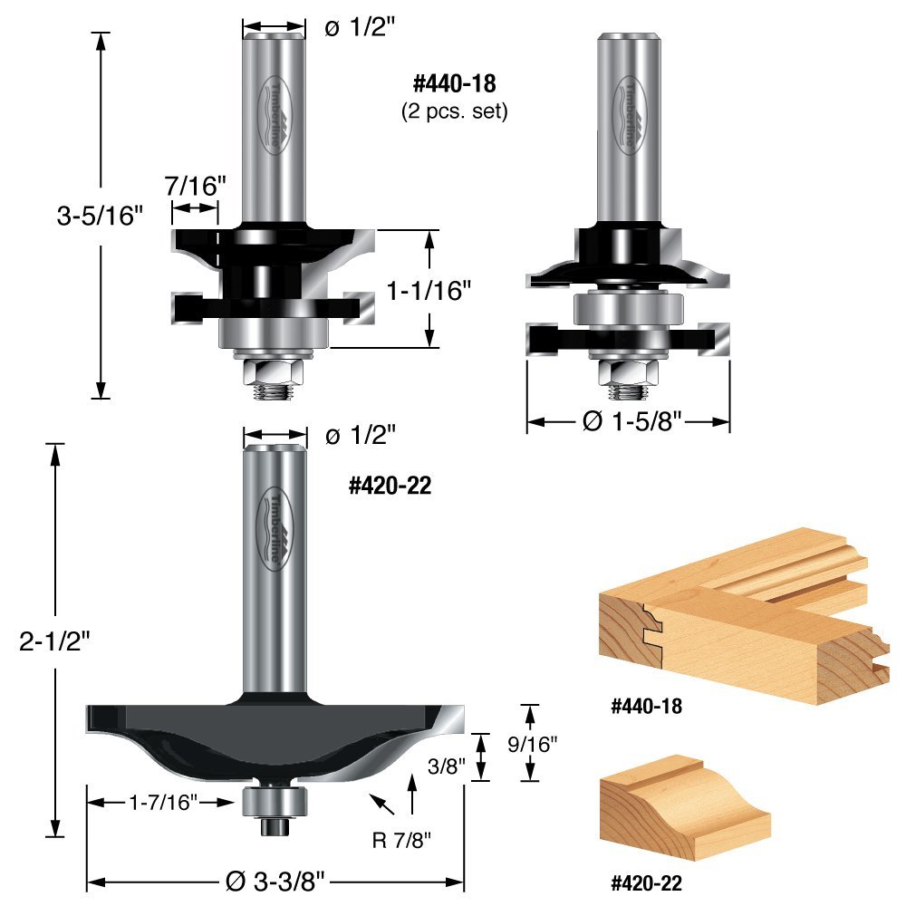 JGO BROCA ROUTER 3PZS TRS260 MTL TIMBERLINE