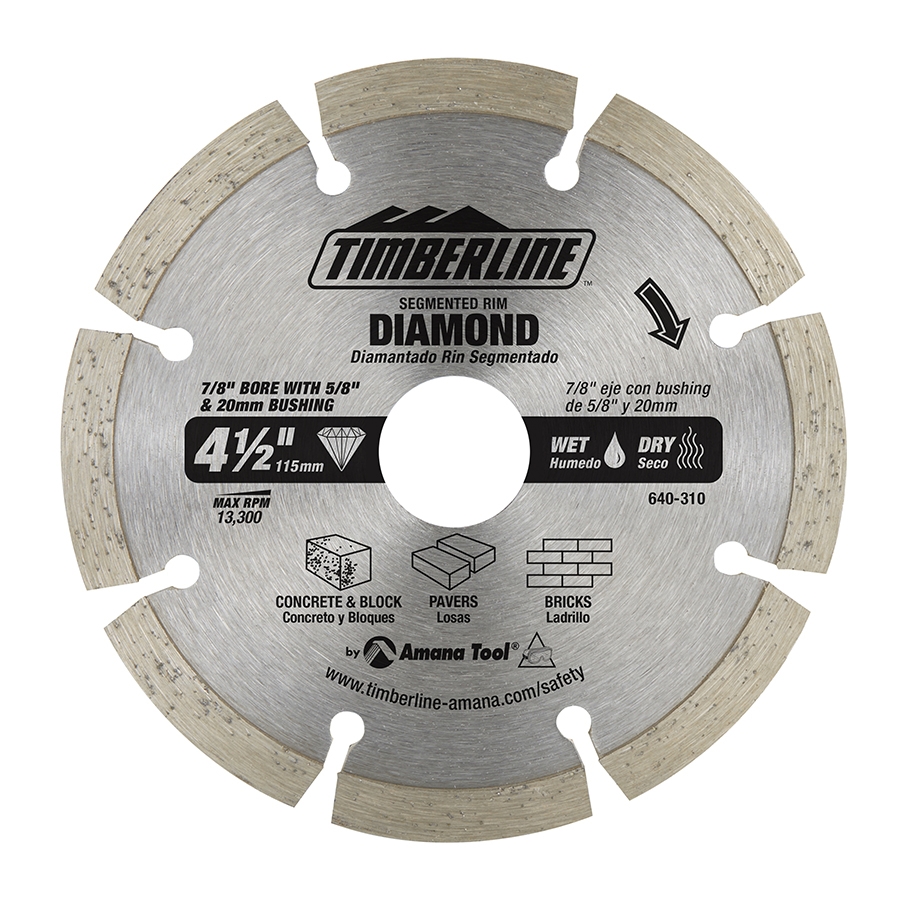 DISCO DIAMANTE 4 1/2 DENTADO/LISO/TURBO TIMBERLINE