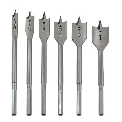 JGO BROCA PALETA (6PZS) 604-800 3/8-1  TIMBERLINE