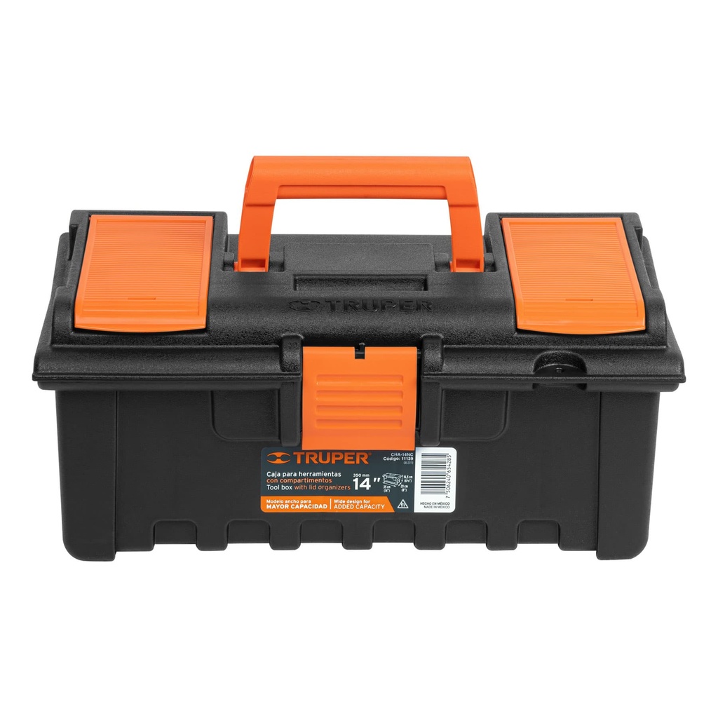 CAJA HERRAMIENTA 14X6 1/4X8 PLASTICA 11139 TRUPER