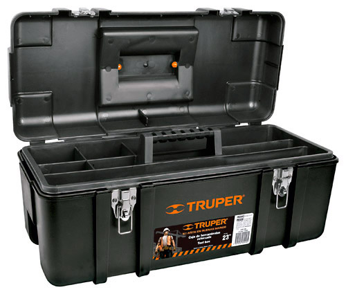 CAJA HERRAMIENTAS 23X10X10 1/2 PLASTICA NEGRA 11506 TRUPER