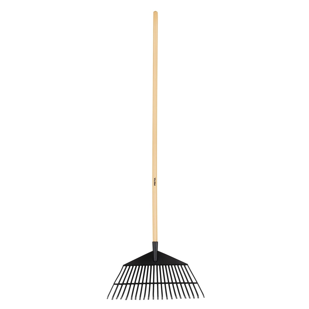 ESCOBA JARDIN PLASTICA 22 DIENTES MANGO 48 PULG 21430 PRETUL