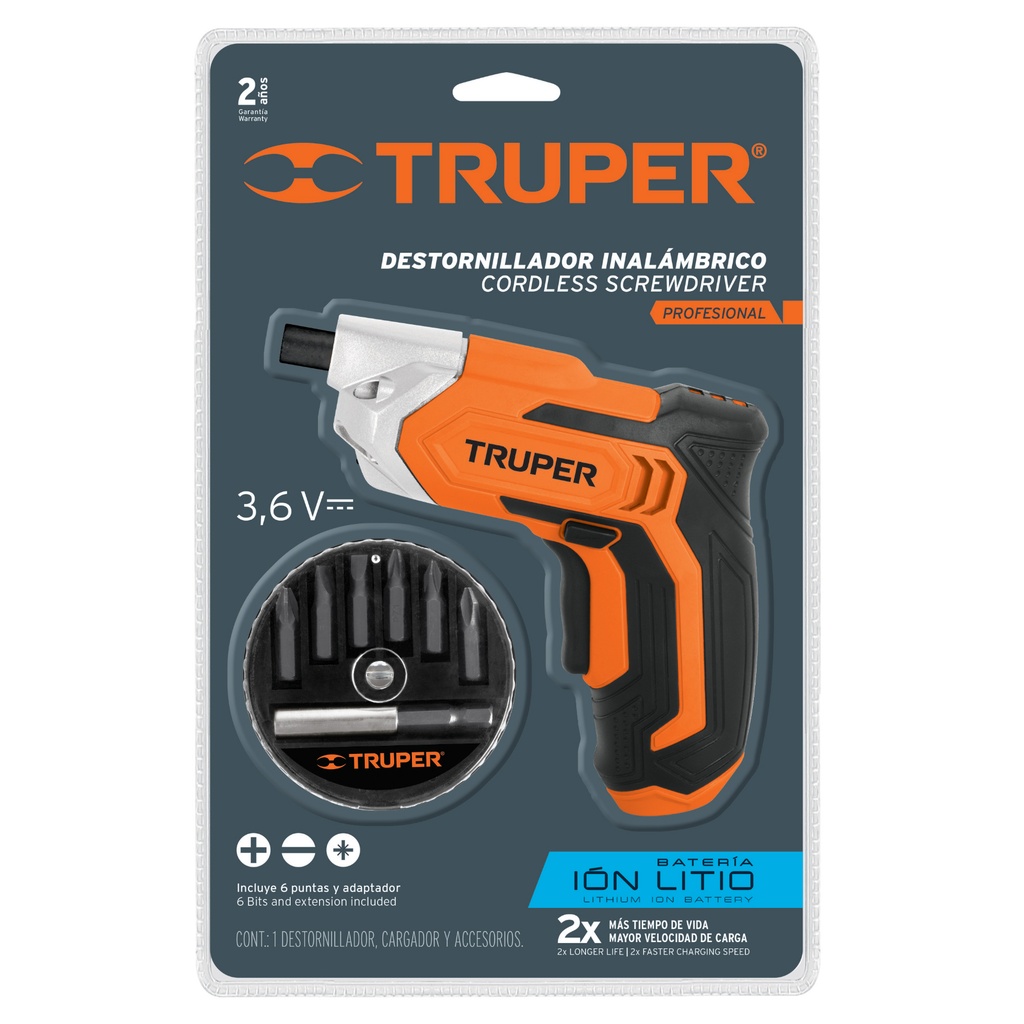 DESARMADOR RECARG 3.6V 17033 TRUPER