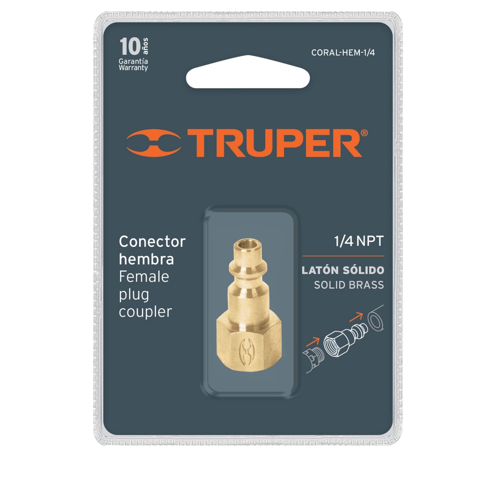 ADAPTADOR HEMBRA 1/4 NPT 19082 TRUPER