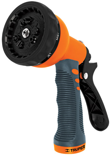 PISTOLA RIEGO PLASTICA REDONDA 8F 18482 TRUPER