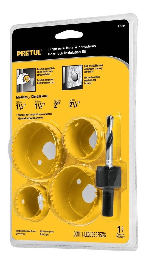 JGO BROCA SIERRA MADERA 5PZS 23550 PRETUL