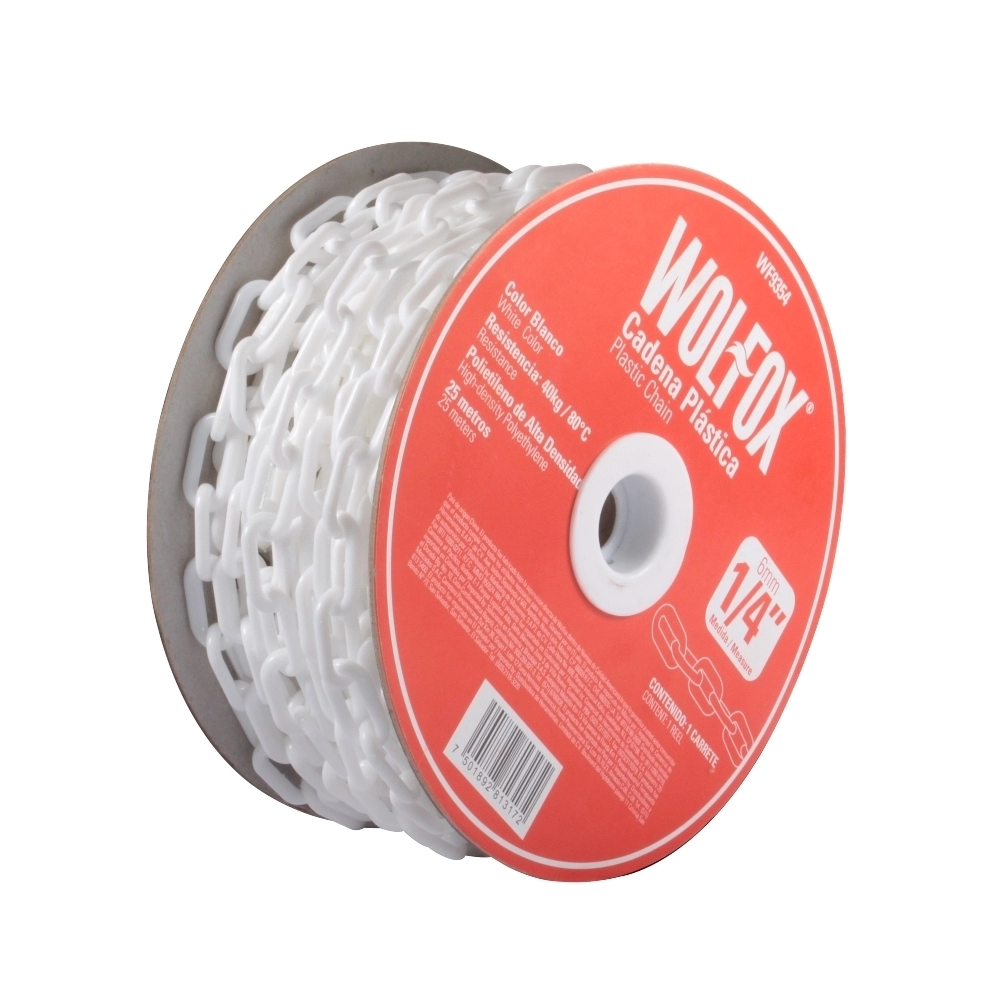 CADENA PLASTICA 1/4 BLANCA/NEGRA ROOTER/WF9354 WOLFOX (MT)