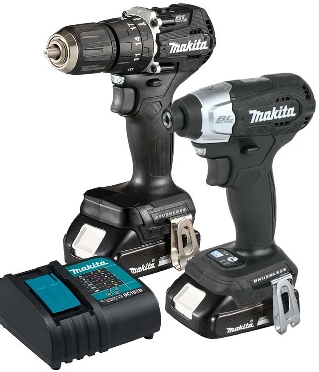 COMBO DLX2414X7 BARRENO HP487/DESARMADOR IMPACTO DTD157   BL BATERIA 18V 1.5AH MAKITA