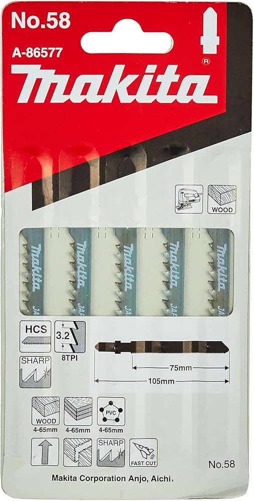 JGO SIERRA CALADORA 5PZS A86577 MAKITA