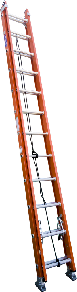 ESCALERA 24 EXT FIBRA PROFESIONAL NARANJA 300 LBS INCO