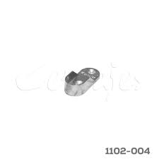 CHAPETA OVALADA TUBO CORTINA NICKEL 1102-004 CERRAJES