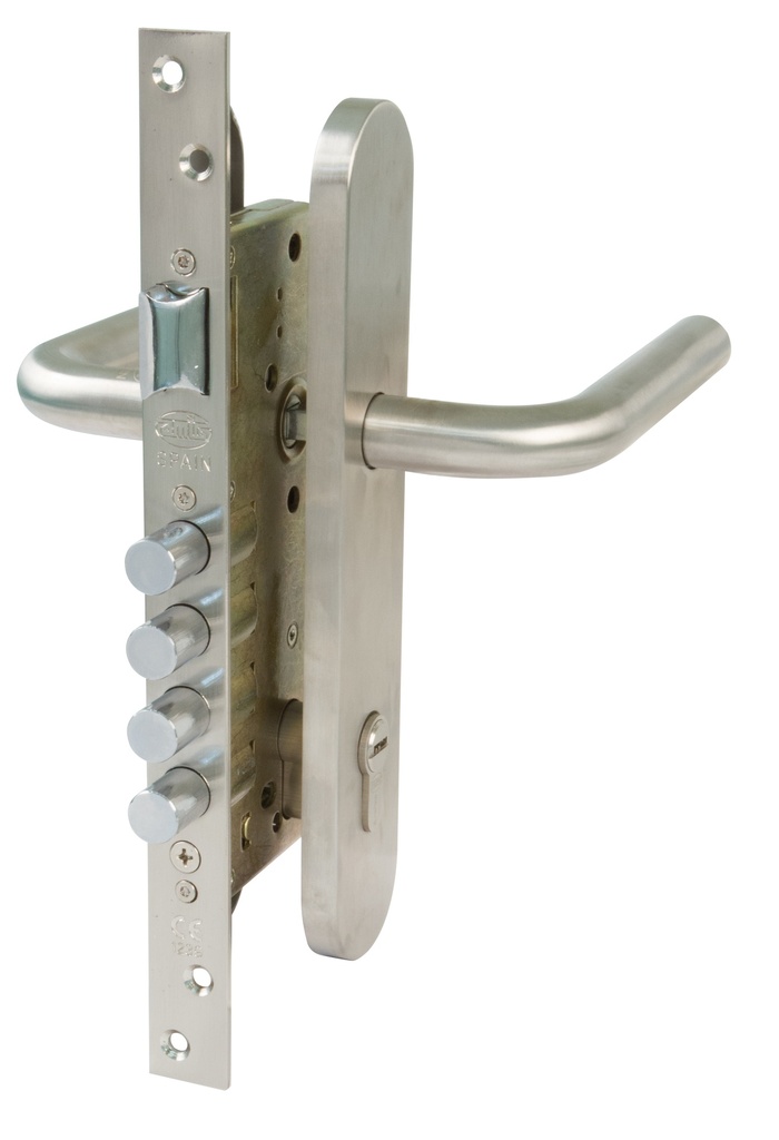CHAPA MANECILLA PUERTA MADERA 100-50  4 PINES KIT 1 AMIG