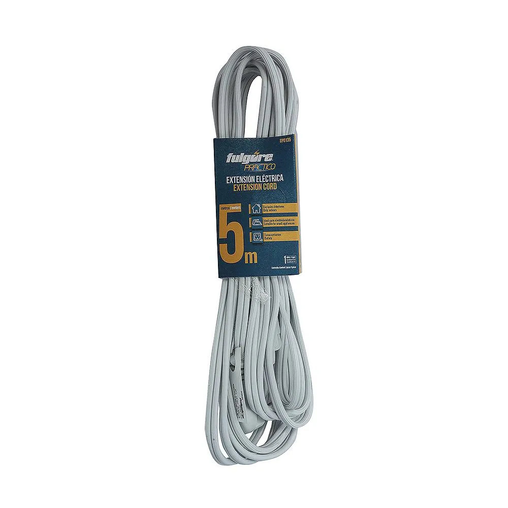 EXTENSION ELECTRICA 5MTS BLANCA C/16 FP0135 FULGORE