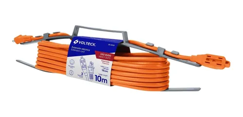 EXTENSION ELECTRICA 10 MTS C/16 NARANJA 48046 VOLTECH