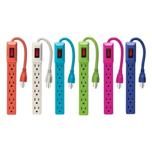 REGLETA 6 CONTACTOS COLORES 46021 TRUPER