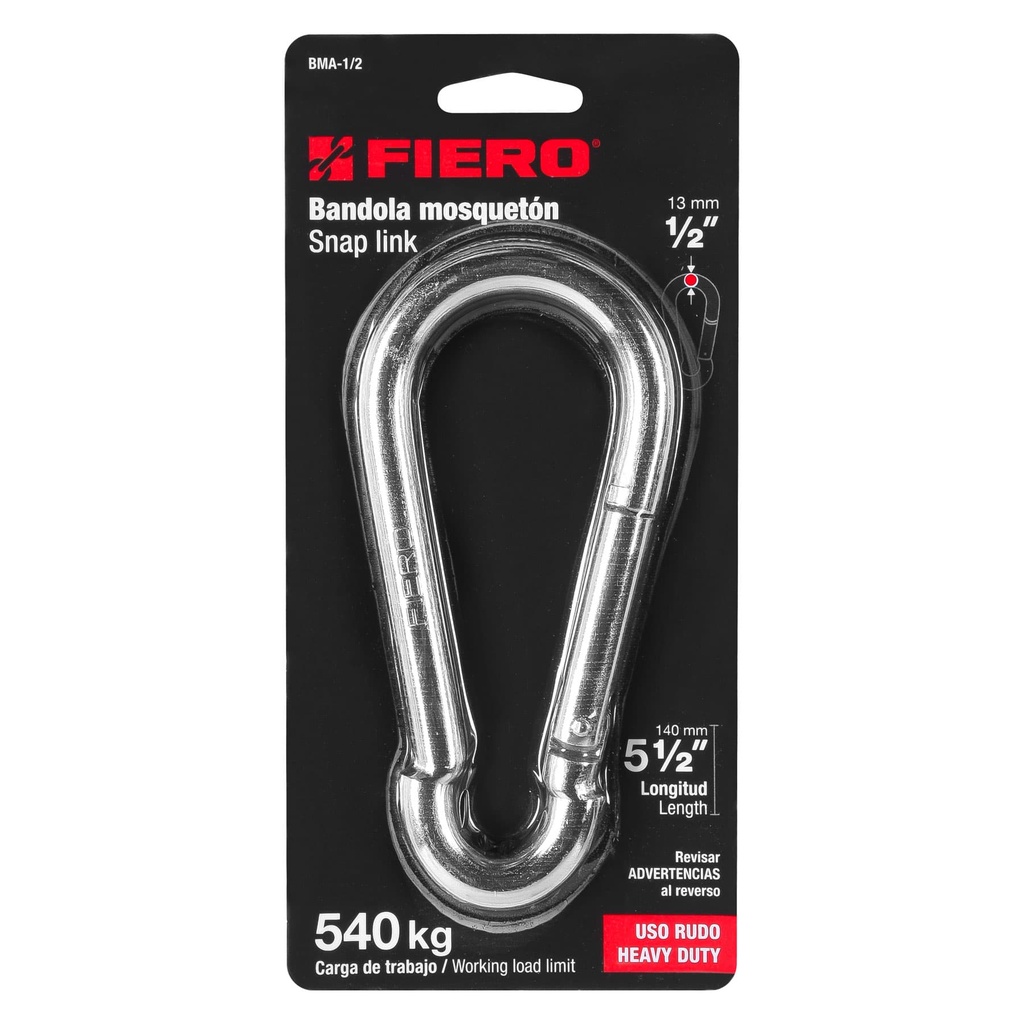 GANCHO CABLE C/SEGURO 1/2  44041 FIERO