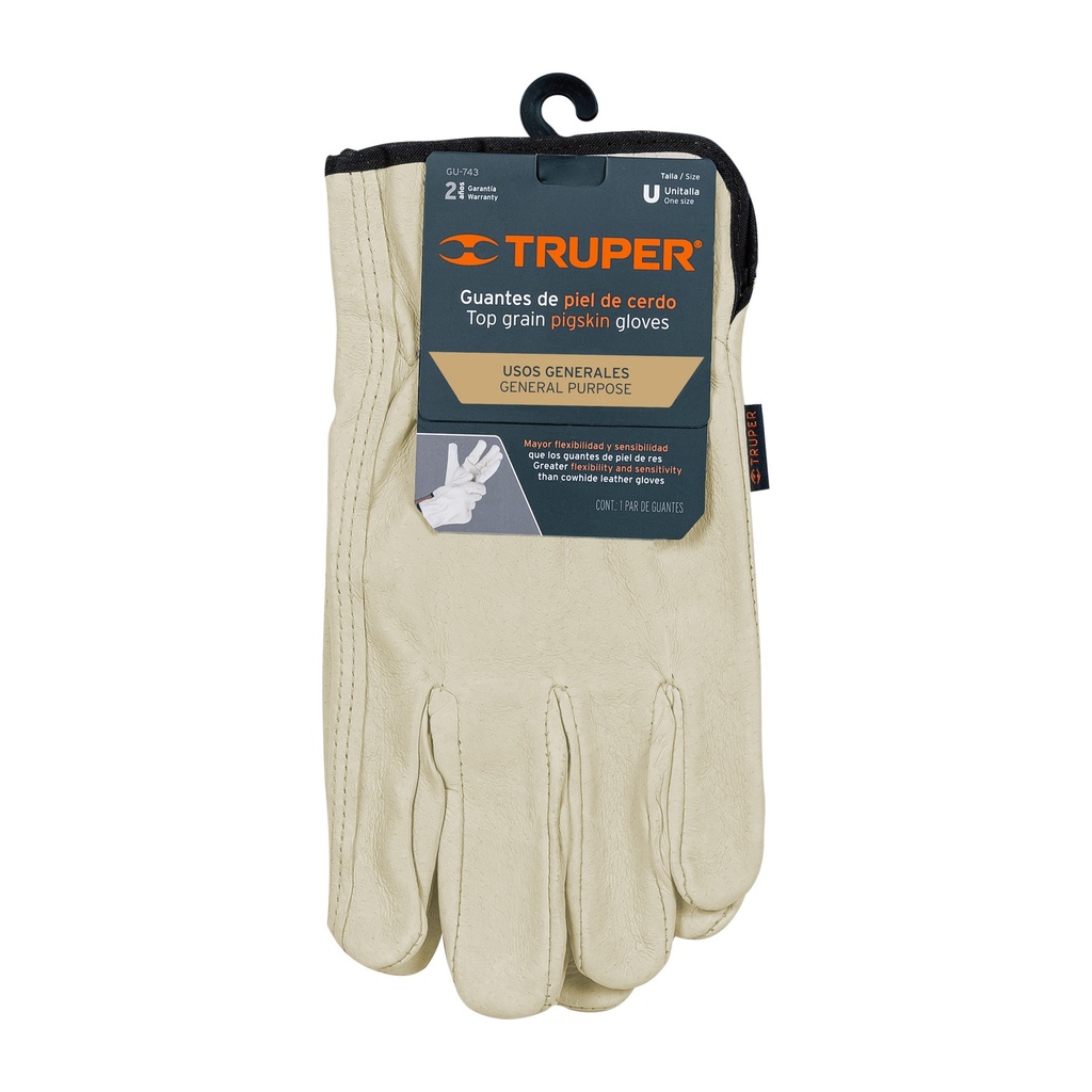 GUANTES PIEL CERDO 14999 TRUPER