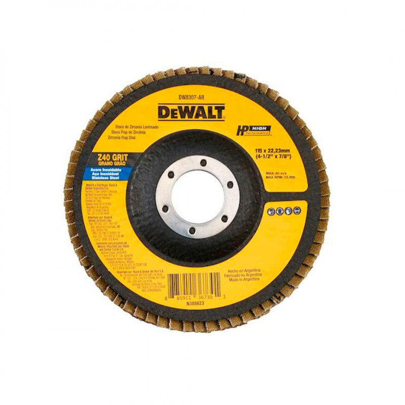 DISCO LAMINADO 4 1/2-5 X7/8  40 DW8307 DE WALT