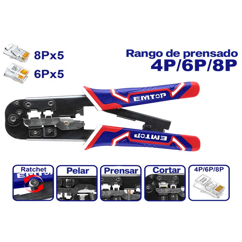 PELADOR ALAMBRE 8 PULG 3 EN 1 EMPCR46801 EMTOP