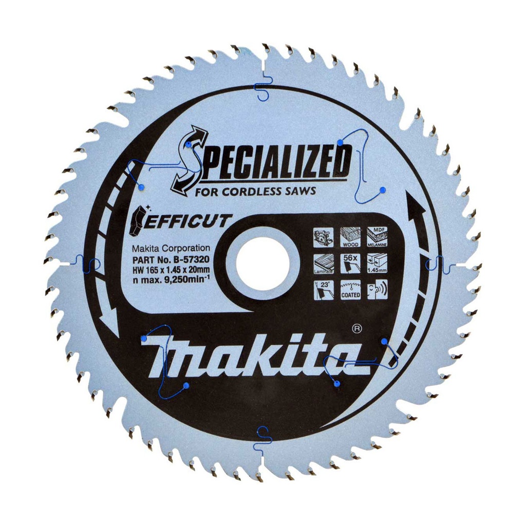 SIERRA 6 1/2 X 56 DTS MADERA/MDF/LAMINADO SIERRA INMERSION SP6000 BATERIA B57364 MAKITA
