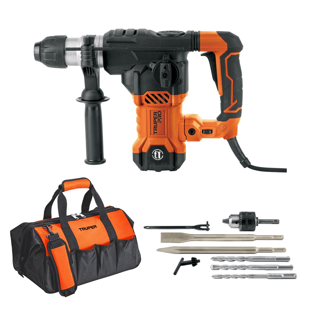 ROTOMARTILLO 1500 W 12.5 AMP 6 JULES CON MALETA 103592 TRUPER