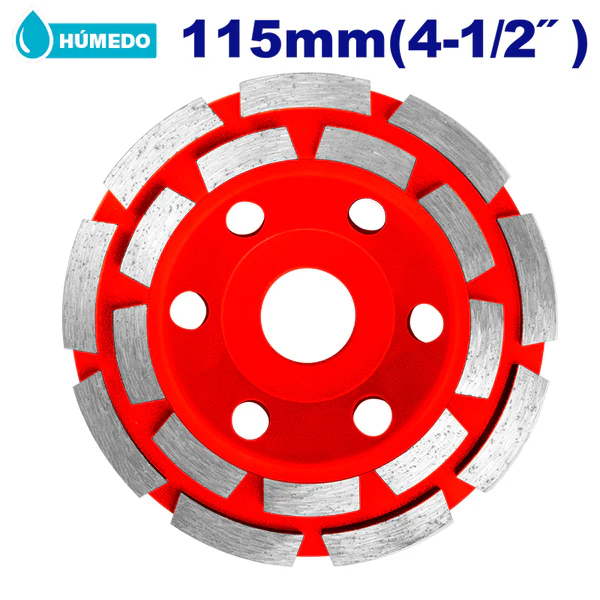 COPA DIAMANTE 4 1/2 PULIR CONCRETO DOBLE EDFH011151 EMTOP