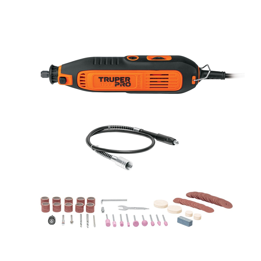 DREMMEL ROTATIVA 135W PROFESINAL 97 ACCESORIOS 103580 TRUPER