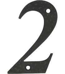 [123-42] NUMERO CASA 2  4 NEGRO AMIG
