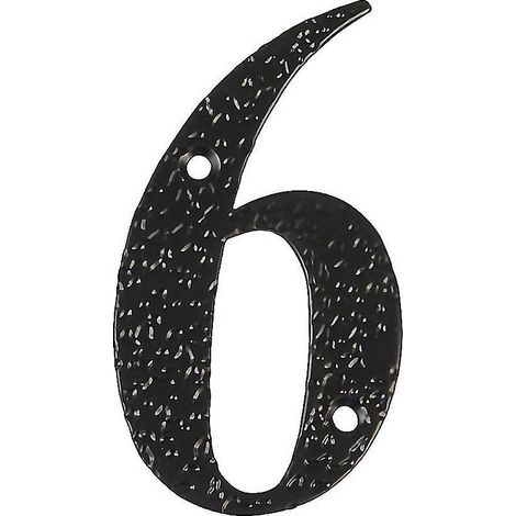[123-50] NUMERO CASA 6  4 NEGRO AMIG