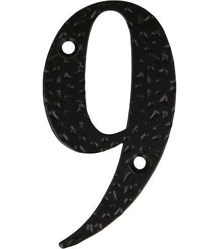 [123-56] NUMERO CASA 9  4 NEGRO AMIG