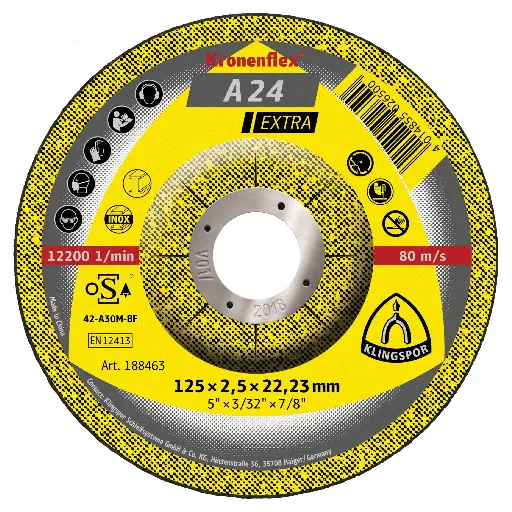 [127-172] DISCO CORTE MTL 5 X3/32 CONICO 188463 KRONENFLEX