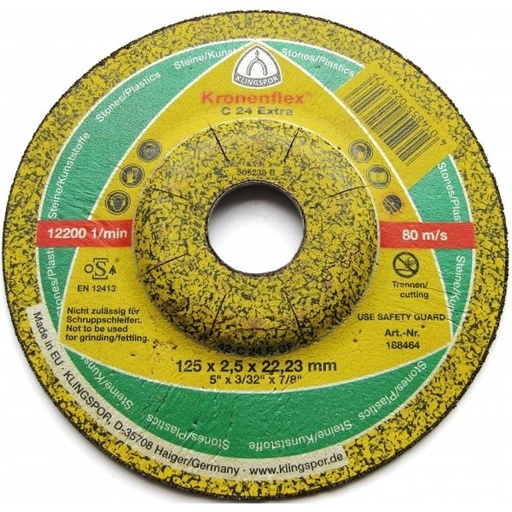 [127-180] DISCO CORTE CONCRETO 5 CONCAVO 188462/188464 KRONENFLEX