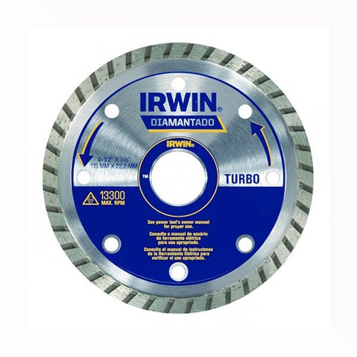 [127-200] DISCO DIAMANTE 4 1/2 DENTADO/LISO/TURBO IW47452 IRWIN