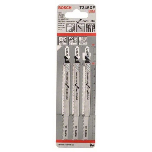 [166-34] JGO SIERRA CALADORA T345XF (3PZ) BOSCH