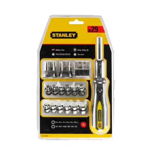 [240-366] JGO DESARMADOR C/PUNTAS/COPAS 29PZS STHT54925-840 STANLEY