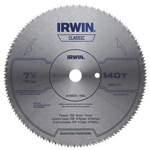 [259-203] SIERRA 7 1/4X140X5/8 PLYWOOD 11840 IRWIN