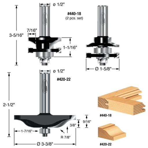 [261-177] JGO BROCA ROUTER 3PZS TRS260 MTL TIMBERLINE