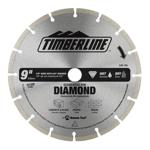 [261-394] DISCO DIAMANTE 9 DENTADO/LISO/TURBO TIMBERLINE